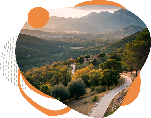 Camino en paisaje natural como s&iacute;mbolo de terapia EMDR en psic&oacute;logos El Escorial